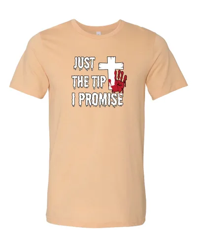 Vista 3 de Just the Tip I Promise Shirt, Halloween Spooky Shirt, Spooky Season Shirt, Christian Cross Shirt, Halloween Outfit