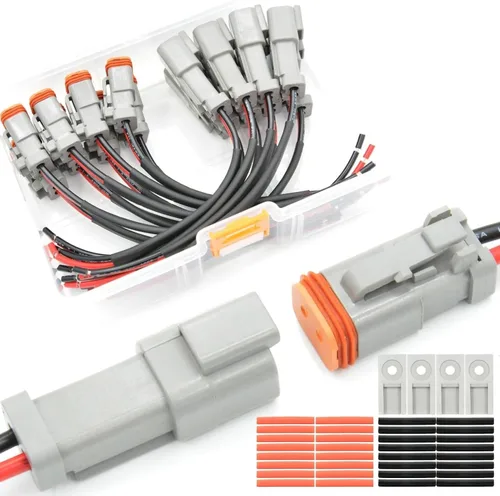 Vista 9 de Kit de conectores Deutsch DT de 482 piezas, 2 3 4 6 8 12 pines impermeables para conectores eléctricos automotrices, incluye herramienta de crimpado