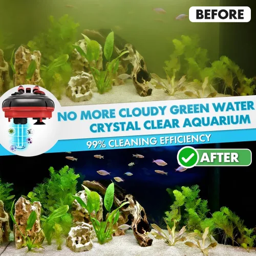 Vista 5 de PONDFORSE Filtro de Cartucho de 172 GPH, filtro externo para acuario, máquina de limpieza de circulación de agua ultra silenciosa con medios