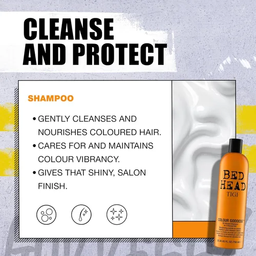 Vista 4 de Bed Head Color Goddess Champú, 25.36 onzas líquidas, regular