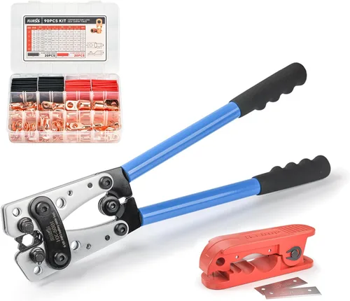 Vista 12 de iCrimp - Herramienta de prensado para terminales de cable resistentes, terminales de batería, terminales de cobre AWG 8-1/0