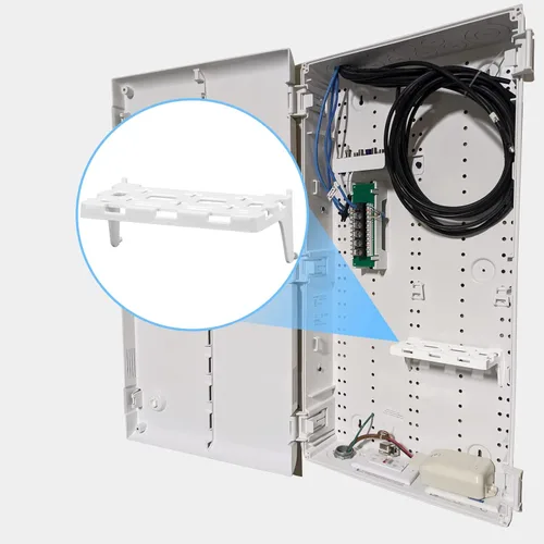 Vista 7 de Haoguo - Soporte universal de plástico para estante de centro multimedia, soporta 20 libras de peso, compatible con centros de medios estructurados