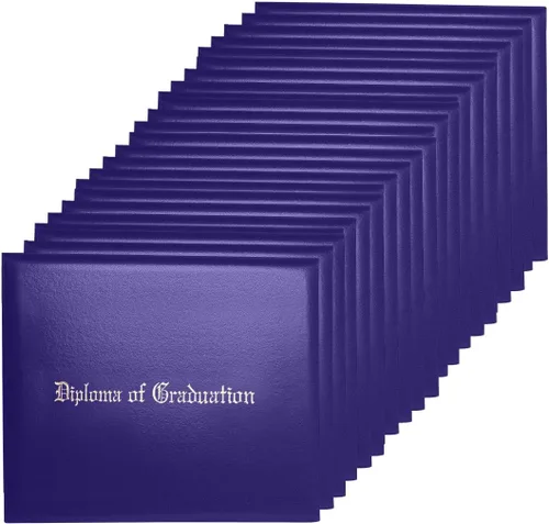 Vista 29 de Funda para diploma 8.5x11 de cuero sintético acolchada para certificados, color negro Cubierta de certificado de premio de grado de diploma
