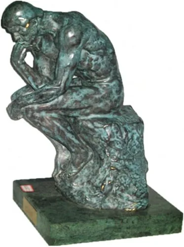 Vista 14 de Rodin The Thinker Statue TPE-185 - Estatuas de bronce para decoración del hogar, 5 piezas