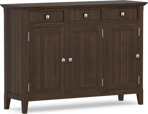 Vista 17 de SIMPLIHOME Acadian - Armario de madera maciza de 36" de ancho, color negro