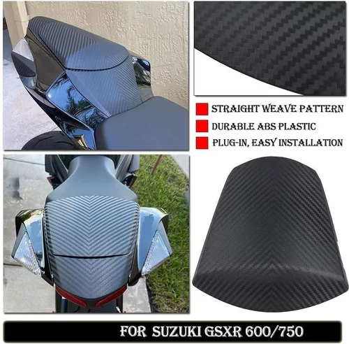 Vista 2 de Cubierta para carenado de motocicleta con patrón de carbono para el pasajero trasero, para Suzuki GSXR600 GSXR750 GSXR GSX-R 600 750 2011-2015 2016