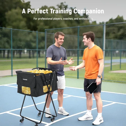 Vista 7 de NEEWER Tennis Ball Hopper, Pickleball Retriever Collector Basket Cart Holder Tennis Court Equipment Accessory for Training Teaching