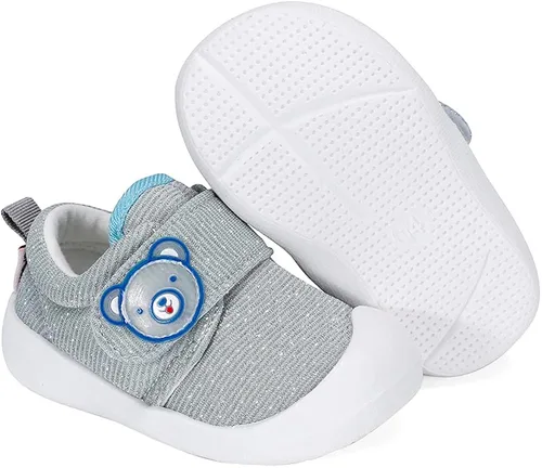 Vista 3 de Zapatos de bebé para niños y niñas, primeros caminantes, animales lindos, tenis para niños pequeños, suela de goma