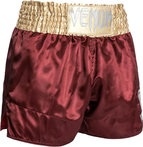 Vista 3 de Venum Pantalones cortos clásicos de Muay Thai, borgoñaoroblanco, talla M