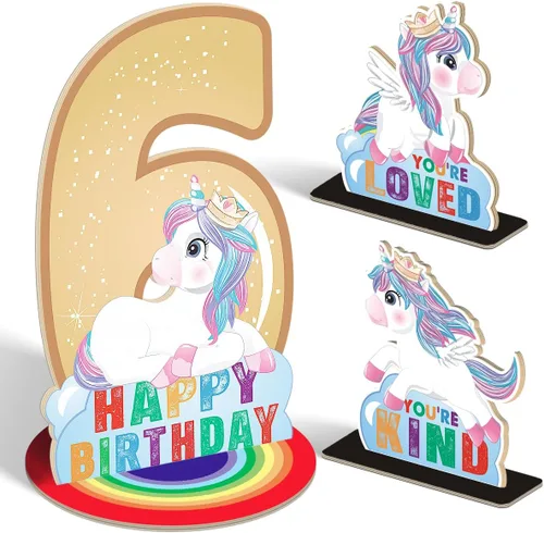 Vista 44 de Juego de 3 piezas de dinosaurios con signo de número de 2º cumpleaños, decoración de mesa de dinosaurios para niños y niños de 2º cumpleaños