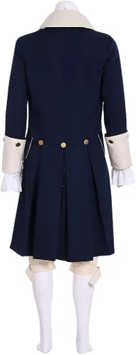Vista 2 de Colonial Hamilton Colonial Militar Disfraz Musical Hamilton Alexander Hamilton Chaqueta Azul