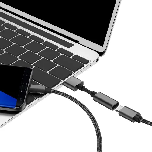 Vista 6 de Adaptador USB C hembra a USB macho (paquete de 2), adaptador de cable de carga tipo C a USB A, compatible con iPhone 16 15 15 Pro Max, iPad 2018