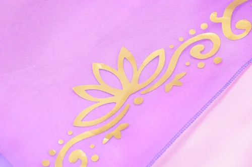 Vista 8 de Uplus ME Disfraz de princesa para niñas, manga abombada, color morado, disfraz de Halloween para fiestas