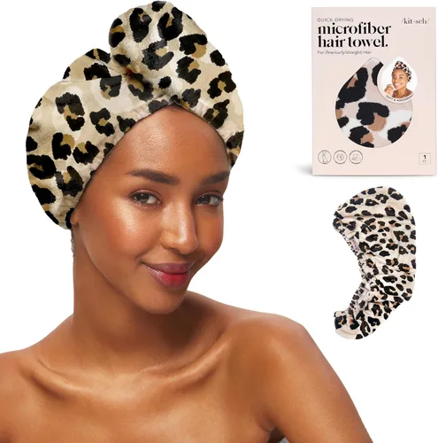 Vista 12 de Kitsch Toalla Envolvente de Microfibra para el Cabello para Mujeres - Toalla de Secado de Cabello Súper Absorbente - Secado Rápido