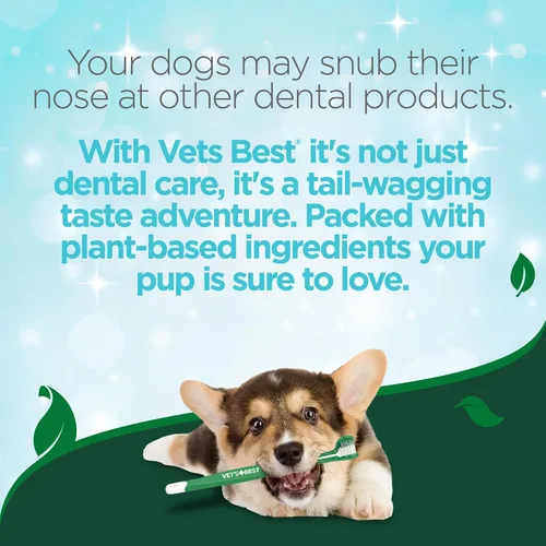 Vista 2 de Vet's Best Enzymatic - Pasta de dientes para perros, gel de limpieza dental y aliento fresco, formulado por veterinarios, tubos de 3.5 onzas