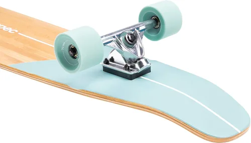 Vista 4 de Retrospec Zed Pintail & Cruiser Longboard Patineta para Adultos - Tabla de 112 cm de bambú y arce canadiense con rodamientos ABEC-7, ruedas