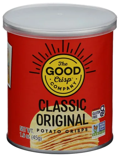 Vista 17 de The Good Crisp Company, Cheddar blanco envejecido, papas fritas sin gluten (recipientes de 5.6 onzas, paquete de 8), sin OMG, apto para alérgenos