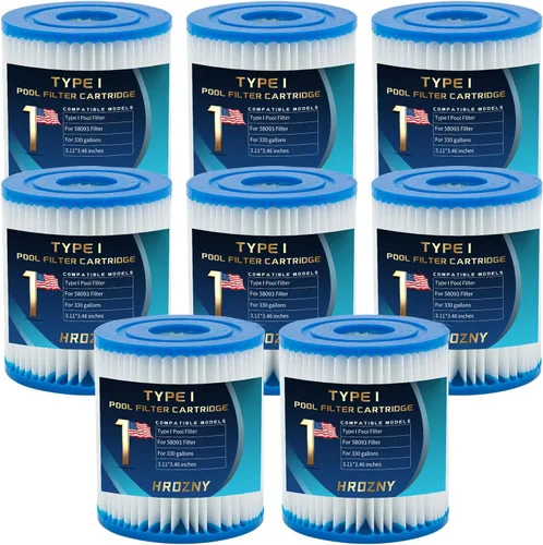 Vista 9 de Hrozny Cartucho de filtro de piscina tipo I, cartucho de filtro de piscina tamaño 1 para 58093, para bombas de filtro Summer Waves 300/330 Gal/h