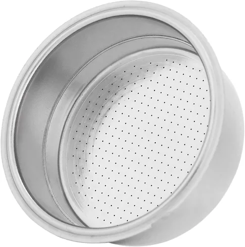 Vista 6 de Cesta de filtro de café ultrafina de acero inoxidable de doble capa, filtro poroso presurizado de doble taza de café de 2.008 in, accesorios