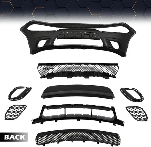 Vista 8 de PIT66 Kit de Reemplazo de Cuerpo para Parachoques Delantero Compatible con 2015 2016 2017 2018 2019 2020 2021 2022 Dodge Charger SRT Style Front