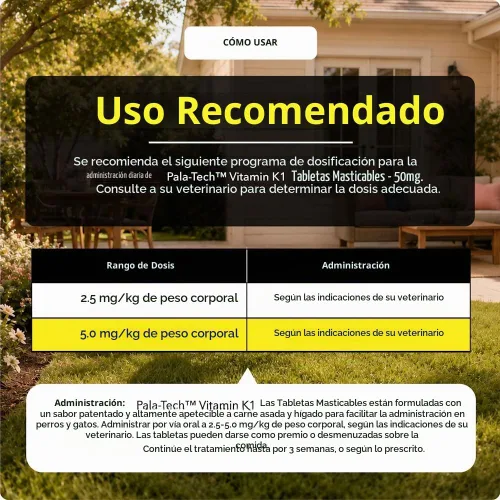 Vista 5 de Pala-Tech - Tabletas masticables de vitamina K1 para perros, contadores de hipoprotrombinemia, suplemento de vitamina K1 para perros con sabor a