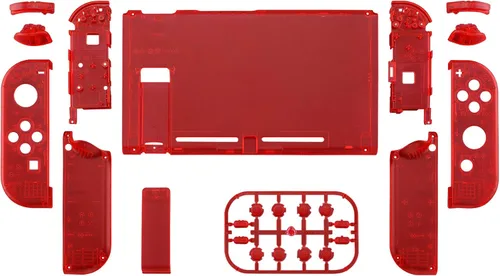 Vista 2 de eXtremeRate - Placa trasera para Nintendo Switch Console NS Joycon con carcasa de mando de mano con botones de juego completo carcasa de repuesto