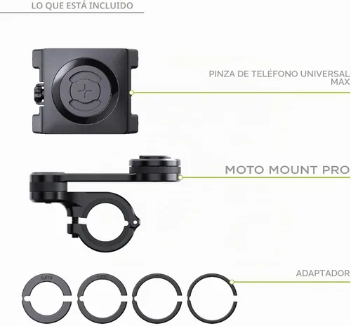 Vista 2 de SP Connect Soporte universal para manillar para teléfonos de 2.283-3.346 in, color negro