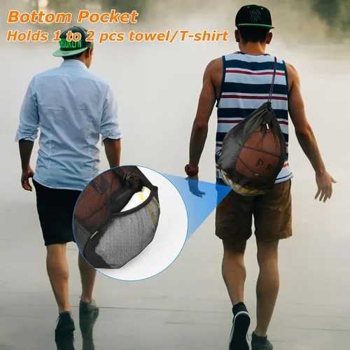 Vista 6 de Cosmos Mochila de baloncesto – Bolsa de baloncesto – Bolsa de almacenamiento de una pelota de fútbol de malla para equipo de voleibol y rugby