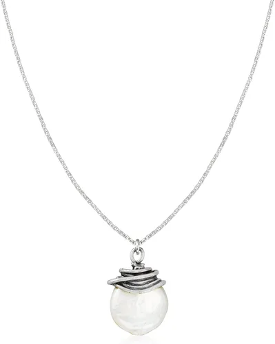 Vista 3 de Ross-Simons Collar con colgante de perlas de moneda barroca cultivada de 0.512 in
