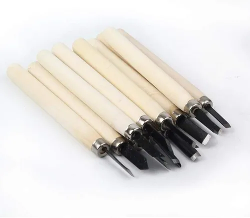 Vista 2 de 12 unids/8 cuchillos de cinceles de tallado de madera para herramientas básicas de corte de madera y herramientas de mano detalladas