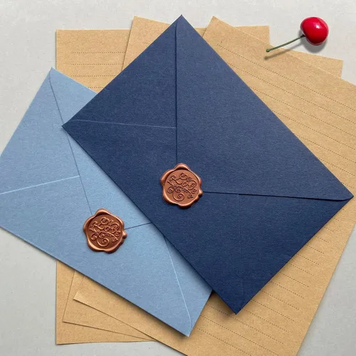 Vista 2 de Tuhangcc Juego de papelería de terciopelo de alta calidad, diseño único con 24 hojas de escritura, 12 sobres (4 x 6), elegante kit de escritura