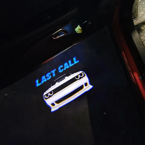 Vista 6 de 2 piezas de luces para puerta de auto con logotipo no desteñido Compatibles con Challenger 2015-presente, lámparas de proyección de luz LED