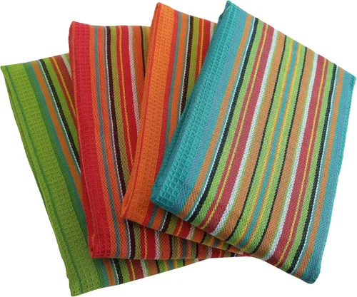 Vista 7 de DG Collections Toallas de cocina de salsa 100% algodón, paquete de 8, paños de cocina súper absorbentes, 16 x 28 pulgadas, sin pelusas, tejido