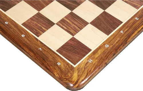 Vista 10 de RoyalChessMall-17 - Tablero de ajedrez de madera con incrustaciones, palisandro dorado y madera de arce, cuadrado de 1.772 in