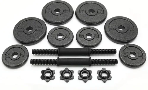 Vista 3 de CAP Adjustable Cast Iron Dumbbell Weight Sets, Singles & Pairs Negro