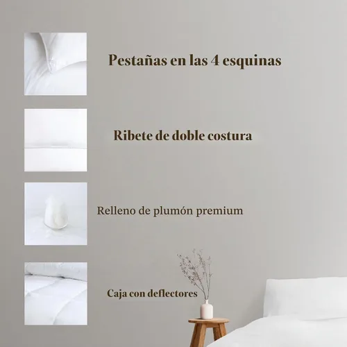 Vista 3 de Highland Feather - Edredón de plumón de ganso blanco húngaro, relleno de 850, esponjoso, 700 hilos, algodón ultrasuave, ligero, transpirable