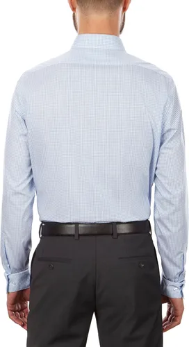Vista 2 de Calvin Klein Camisa de vestir para hombre, no plancha, elástica, ajustada, a cuadros