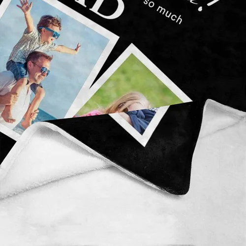 Vista 3 de InterestPrint Manta de amor personalizada con texto en inglés "To Dad, Even When I Not Close by,I Want You to Know I Love and Appreciate You We Love