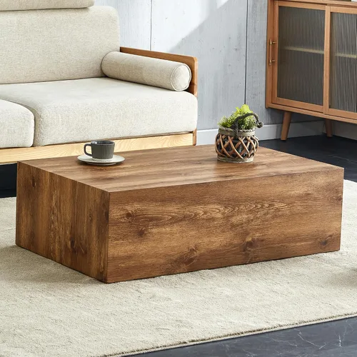 Vista 15 de WILLIAMSPACE 11.81" Square Wood Side Table for Living Room, No Assembly 11.81"*19.69"h-gray Textured