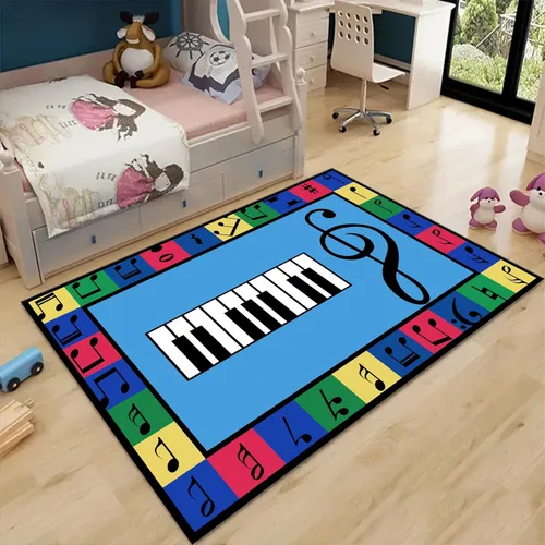 Vista 15 de Alfombras de área para niños, 3 x 4 pies, alfabeto, números y formas, alfombra de aprendizaje educativa para niños para sala de juegos, sala