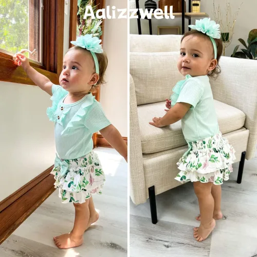 Vista 2 de Aalizzwell Traje de verano para bebés recién nacidos