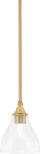 Vista 195 de Toltec Lighting Tallo Colgado Mini colgante, acabado de cobre negro, 3.5" cuadrado humo burbuja vidrio