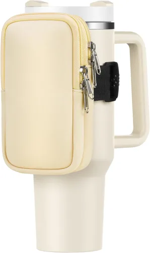 Vista 15 de Bolsa para botella de agua para Stanley Cup de 40 onzas, 30 onzas, bolsa para botella de agua para correr, tarjetas, llaves, teléfono, accesorios