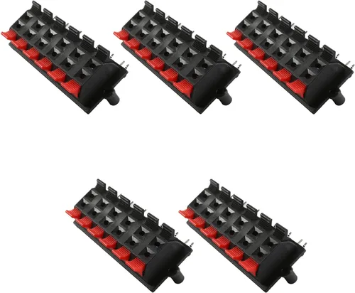 Vista 10 de Fielect 16 unids WP2-3 Clip de conexión de resorte de altavoz Terminales de 2 vías Bloque de tira Abrazadera de unión Clip de prueba Jack Socket