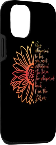 Vista 3 de Funda para iPhone 14 She Whispered I'm Strong Feminist Girl Woman Power Storm