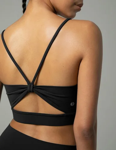 Vista 3 de Colorfulkoala Dreamlux - Sujetadores deportivos con tiras y lazo para mujer, diseño de impacto ligero, para entrenamiento y yoga