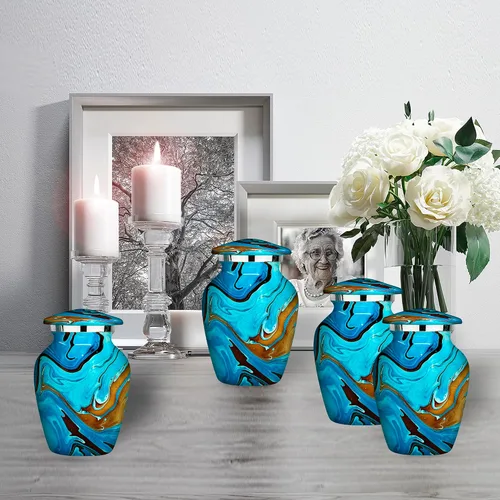 Vista 5 de Trupoint Memorials Urnas pequeñas para recuerdo de cenizas humanas, camuflaje y cazadores, mini urna decorativa de cremación para hombres y mujeres