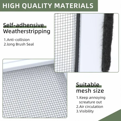 Vista 3 de FLYZZZ - Protector ajustable, deslizable y expansible para ventanas con marco de aluminio con dos modos de colocación, horizontal