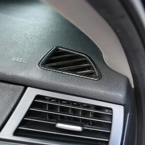 Vista 4 de Marco de ventilación de plástico ABS para salpicadero de coche, accesorios para BMW X5 X6 E70 E71 2008-2013, conducción a la izquierda