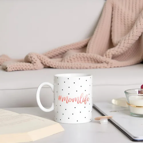 Vista 7 de Little Pear Taza Mom Life, Taza de Café de Cerámica, Regalo Ideal para Madres Nuevas y Futuras, Apta para Lavavajillas y Microondas, 13 onzas